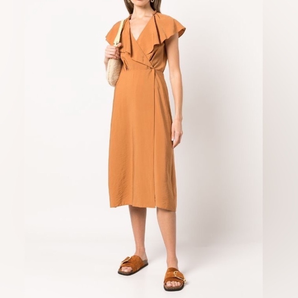 Vince Ruffle Wrap Dress - Picture 2 of 13
